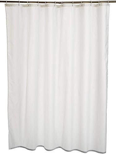 AmazonBasics Duschvorhang, Polyester, 180 x 180 cm, Weiß