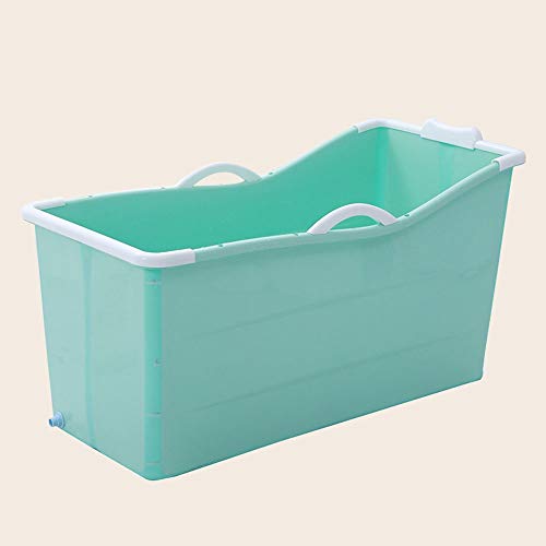 DEI QI Erwachsener Faltbare tragbare Isolierungs-Badewanne Erwachsene Plastikbadewanne-Nicht giftiges weiches Material (Farbe : Grün)